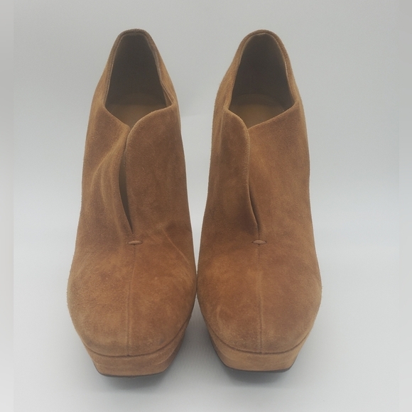 166- Bottega Veneta Women’s Suede Platform Heels Size 37 EU / 6.5 US - Picture 4 of 11